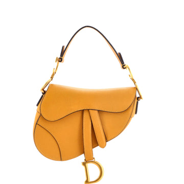 Christian Dior Saddle Handbag Leather Mini