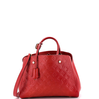 Louis Vuitton Montaigne Handbag Monogram Empreinte Leather MM