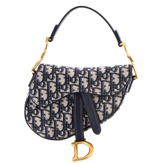Christian Dior Saddle Handbag Oblique Canvas Mini