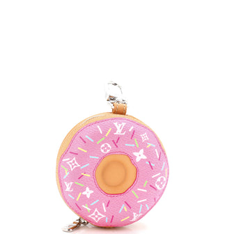 Louis Vuitton LV Donut Bag Charm Printed Leather and Monogram Canvas