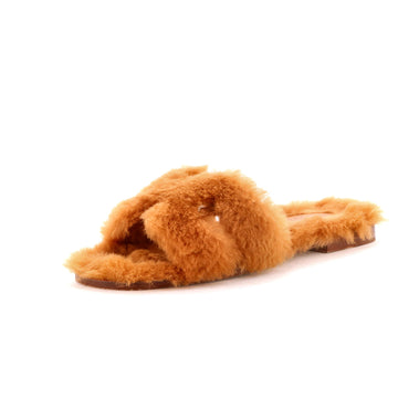 Hermes Women's Oran Sandals Shearling