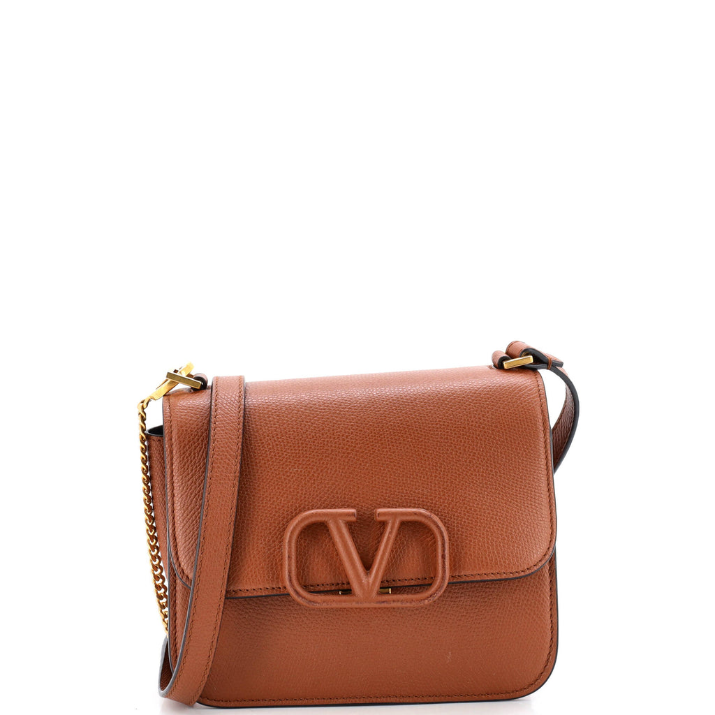 Valentino Garavani VSling Shoulder Bag Leather Small Brown 4096681