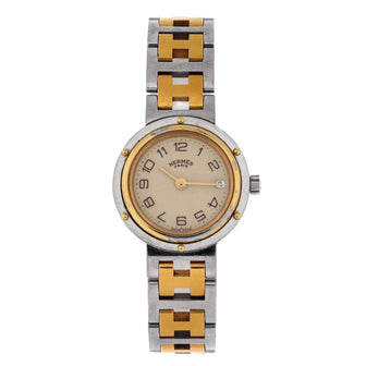 Hermes Clipper Quartz Watch Stainless Steel 24