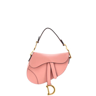 Christian Dior Saddle Handbag Leather Mini