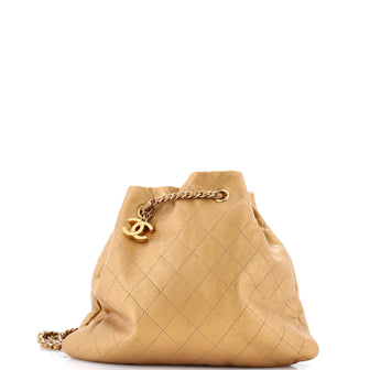 Chanel CC Bucket Bag Quilted Calfskin Small