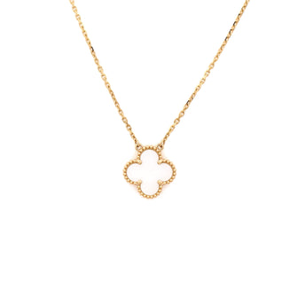 Van Cleef & Arpels Vintage Alhambra Pendant Necklace 18K Yellow Gold and Mother of Pearl