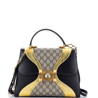 Gucci Osiride Top Handle Bag GG Coated Canvas and Leather Medium
