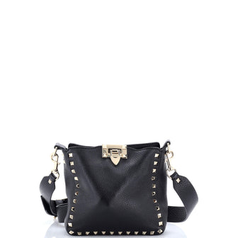 Valentino Garavani Rockstud Flip Lock Messenger Bag Leather Mini