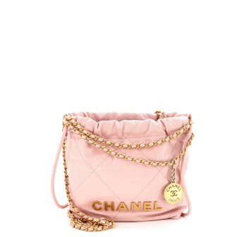 Chanel 22 Chain Hobo Quilted Calfskin Mini