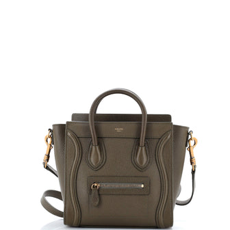 Celine Luggage Bag Grainy Leather Nano