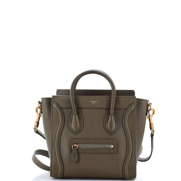 Celine Luggage Bag Grainy Leather Nano