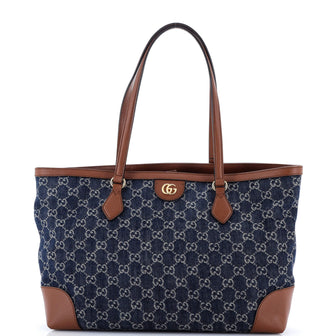 Gucci Ophidia Shopping Tote GG Denim Medium