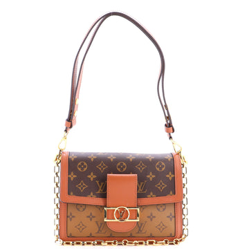 Louis Vuitton Dauphine Shoulder Bag Reverse Monogram Canvas MM