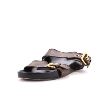 Louis Vuitton Women's Bom Dia Flat Mules Monogram Canvas
