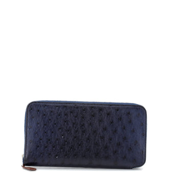 Hermes Azap Zip Around Wallet Silk'in Ostrich Long
