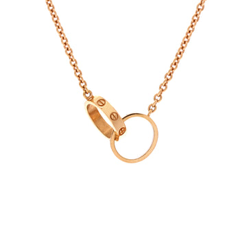 Cartier Love Interlocking Necklace 18K Rose Gold