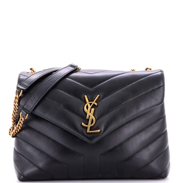 Saint Laurent Loulou Shoulder Bag Matelasse Chevron Leather Small