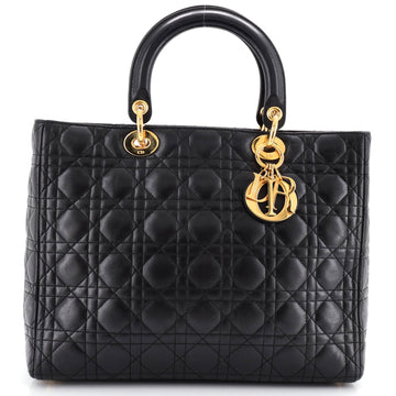 Christian Dior Lady Dior Bag Cannage Quilt Lambskin Large