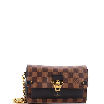 Louis Vuitton Vavin Chain Wallet NM Damier with Leather