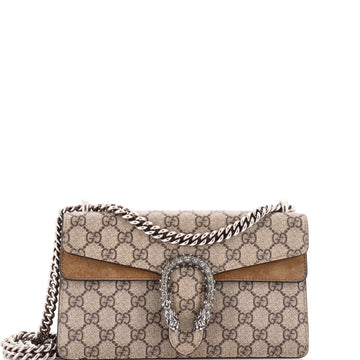 Gucci Dionysus Bag GG Coated Canvas with Crystal Embellished Metal Small