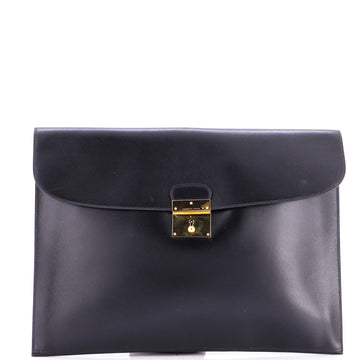 Hermes Vintage Portfolio Clutch Box Calf Large