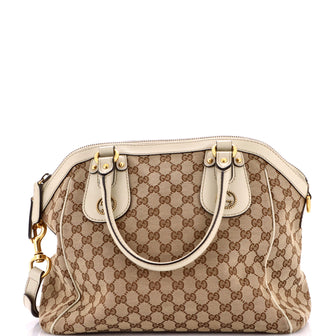 Gucci Scarlett Top Handle Bag GG Canvas Medium