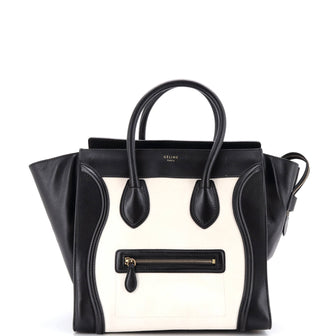 Celine Bicolor Luggage Bag Leather Mini
