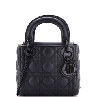 Christian Dior Ultra Matte Lady Dior Chain Bag Cannage Quilt Calfskin Mini