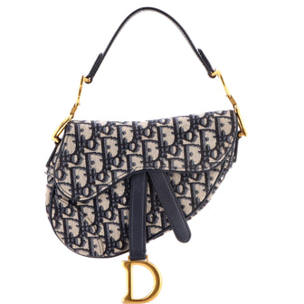 Christian Dior Saddle Handbag Oblique Canvas Mini