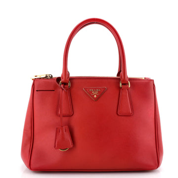 Prada Double Zip Lux Tote Saffiano Leather Small