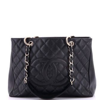 Chanel Grand Shopping Tote Quilted Caviar