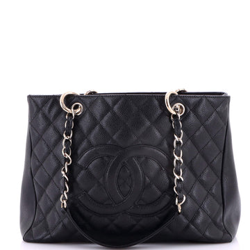 Chanel Grand Shopping Tote Quilted Caviar