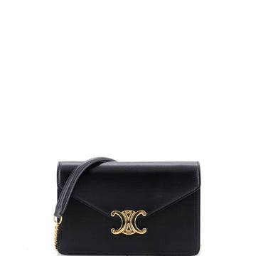 Celine Margo Triomphe Wallet on Chain Leather