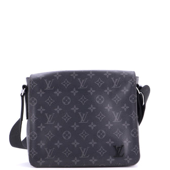 Louis Vuitton District Messenger Bag Monogram Eclipse Canvas PM