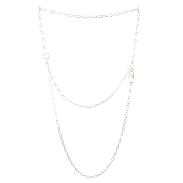 Hermes Alphakelly Long Necklace Sterling Silver