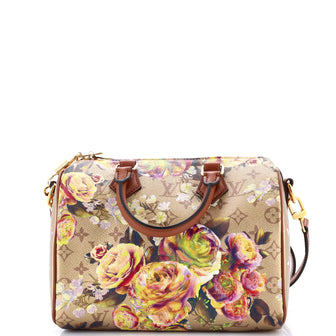 Louis Vuitton Speedy Bandouliere Bag Limited Edition Garden Monogram Canvas 25