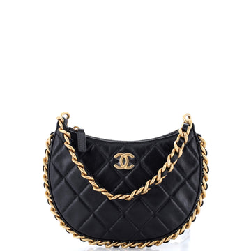 Chanel CC Chain Around Hobo Quilted Lambskin