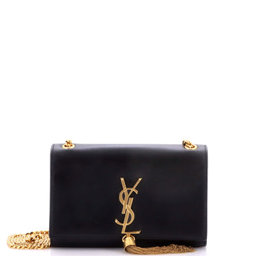 Saint Laurent Classic Monogram Tassel Crossbody Bag Leather Small