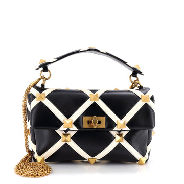Valentino Garavani Roman Stud Flap Bag Quilted Leather Large