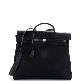 Hermes Herbag Toile and Leather MM