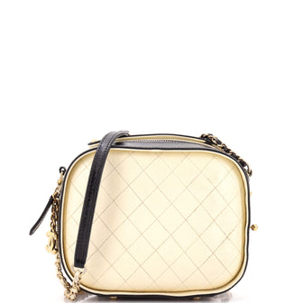 Chanel Vanity Case Bag Quilted Crumpled Calfskin Small