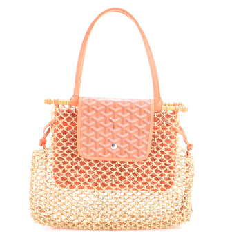 Goyard Aligre Bag Raffia Net with Coated Canvas