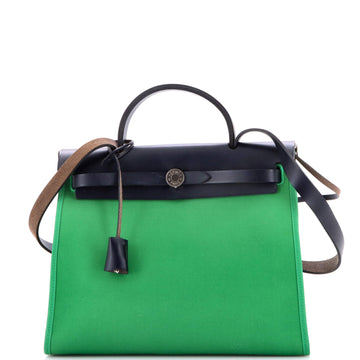 Hermes Herbag Zip Leather and Toile 31