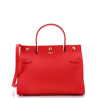 Burberry Title Top Handle Bag Leather Medium