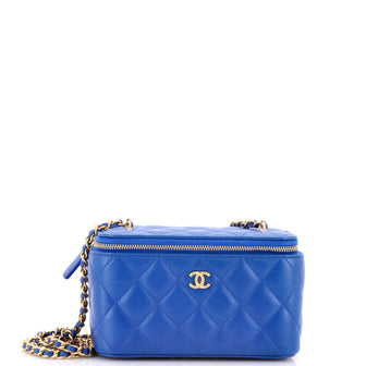 Chanel Pearl Crush Vanity Case with Chain Quilted Lambskin Small