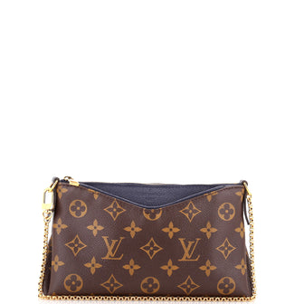 Louis Vuitton Pallas Clutch Monogram Canvas with Leather