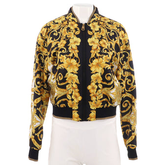 Versace Women's Bomber Jacket Printed Silk