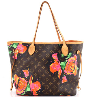 Louis Vuitton Neverfull Tote Limited Edition Monogram Roses MM
