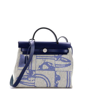 Hermes Herbag Zip Relief Brides de Gala Toile and Leather 31