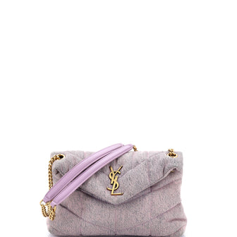 Saint Laurent Loulou Puffer Shoulder Bag Quilted Jersey Small